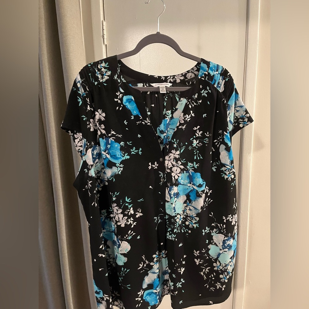 Croft and barrow blouse. Size 2X. Floral print.